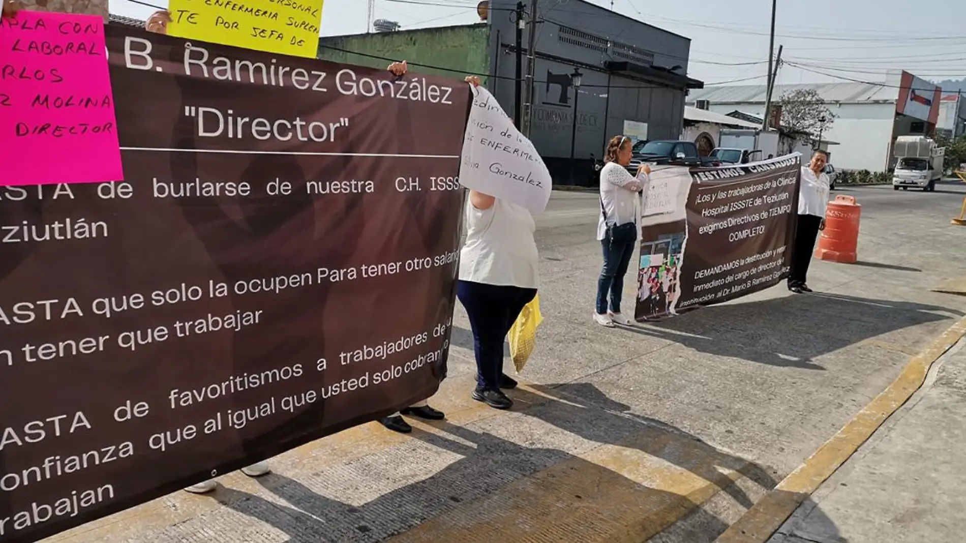 Los trabajadores se manifestaron la mañana de ayer